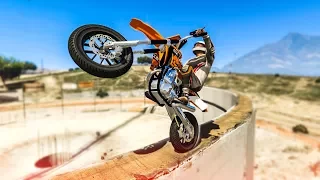 INSANE "REAL LIFE" MOTORBIKE STUNTS! - (GTA 5 Stunt Mod)