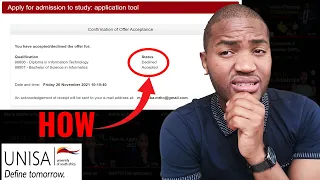 How to ACCEPT/DECLINE Offer | UNISA Applications 2022 // How to check admission status?