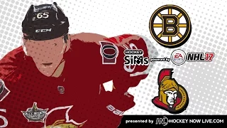 Bruins vs Senators (NHL 17 Hockey Sims)