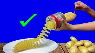 potato cutter How to make a spiral Potato cutter  DIY Spring Potato Machine  Spiral Potato Cutter