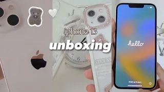 iphone 13 unboxing 🧸🎀 aesthetic phone cases, what‘s on my iphone