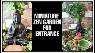 Miniature Zen Garden | Entrance Makeover | Garden with pond | MiniGarden | Devi's ArtyCrafty