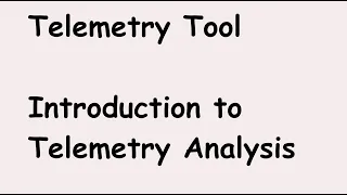 Introduction to telemetry analysis