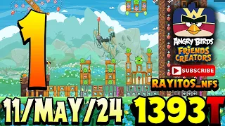 Angry Birds Friends Level 1 Tournament 1393 Highscore POWER-UP walkthrough