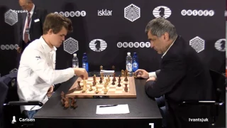 Vassily Ivanchuk Jumps After Checkmates Magnus Carlsen ! World Blitz Championship 2015