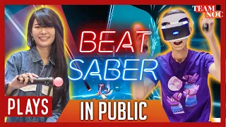 NOC PLAYS: Beat Saber In Public?! (PSVR)