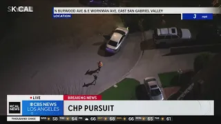 CHP pursuit turns into search for grand theft suspects in West Covina