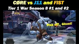 Tier 1 MCOC Alliance War Season 8#1 and 2. [CØRE] vs [J11 and Fist] - Back up and Path 9