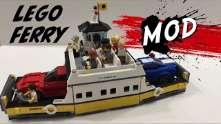 LEGO MOD - City Ferry Set 60119 - Expanded and Modified the Ship with a Second Floor for Minifigs