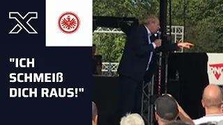 Legendäre Wutrede! SGE-Präsident Fischer legt sich mit Fan an und droht mit Stadionverbot