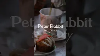 Peter Rabbit Tea Party 🐇 Carrot Cake Muffins Recipe 🥕 #shorts #peterrabbit #teaparty #springrecipes