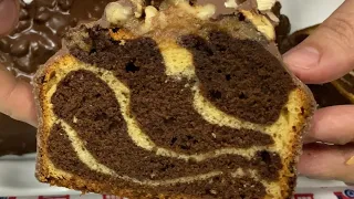 الكيكه الرخامية ❤️الى عشاق السنيكرس والشكلاطة الفاخرة # Cake marbré façon snickers