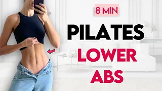 8 min Lower Abs Burn Pilates Workout (Burn Belly Fat) | At Home Class