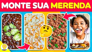 🍽️ MONTE A SUA MERENDA DA ESCOLA 😋 | Jogo das Escolhas: Edição Comidas