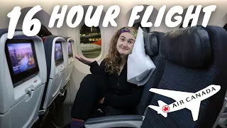 AIR CANADA'S LONGEST FLIGHT | 16 HOURS ECONOMY CLASS | OUR NEXT DESTINATION - BANGKOK