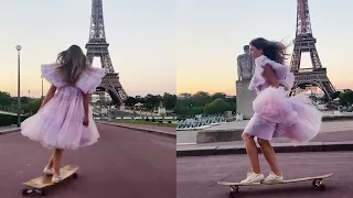 Longboard Dancing Girl on the Streets of Paris || WooGlobe