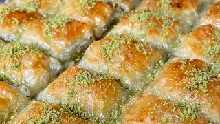 Baklava with pudding 😍 It tastes really great 💯 Fast baklava with pudding filling 👌 A dream ♥