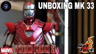 Hot toys ( Iron Man 3 ) Mark 33 SILVER CENTURION scale: 1/6﻿  Unboxing  [4K]