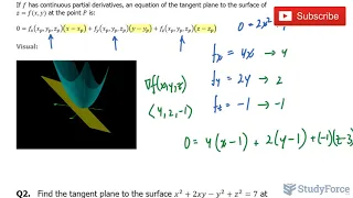 📚 How to find the tangent plane and normal line using partial derivatives (Part 1)