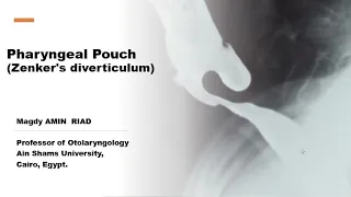 Pharyngeal Pouch - Zenker's diverticulum