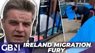 Irish locals 'sprayed with PEPPER SPRAY' in migration protests as tensions RISE over migrant influx