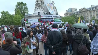 Pro-Palestinian demonstration at Place de la Republique in Paris | AFP