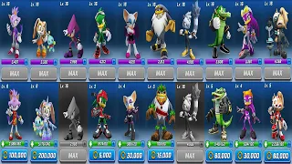 Sonic Forces Speed Battle - All Max Level Rare vs One Special Skin: Lunar Blaze, U Cream, Ice Jet