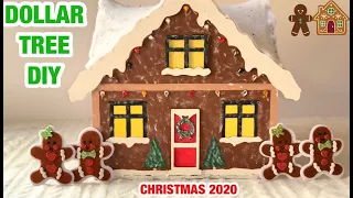 ••NEW••DOLLAR TREE DIY🎄EASY GINGERBREAD HOUSE $6 ••CHRISTMAS 2020•• DAY 1