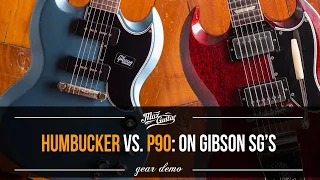 P90 vs. HUMBUCKER! This time with two fantastic Gibson SG's! Which do you prefer?