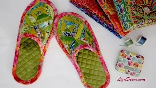 Slippers patchwork - FREE download pattern LizaDecor.com