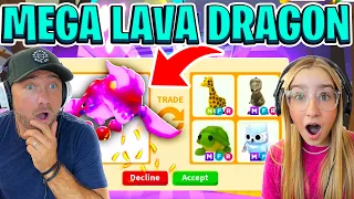 We Make and Trade The NEW MEGA LAVA DRAGON in Adopt Me! Did Cammy make a HUGE mistake!? Roblox 🎃