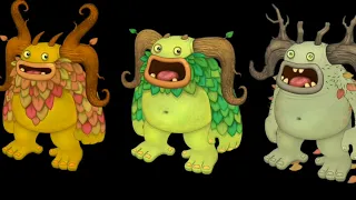 My singing monster звуки всех персонажей на острове растений.