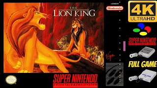 The Lion King | SNES | 4K60ᶠᵖˢ UHD🔴| Longplay Walkthrough Playthrough Full Movie Game