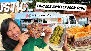 LOS ANGELES FOOD TOUR | Giant DONUTS, the original FRENCH DIP, Korean Mexican TACOS + more