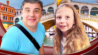 Nastya y papá viajan a Italia | divertido viaje familiar