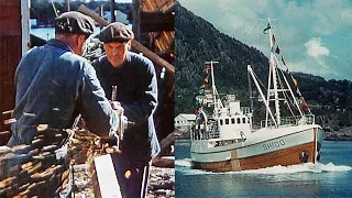 Sagvåg i 1960 – Ottesen skipsbyggeri, bygging av fiskebåten «Arnkell».