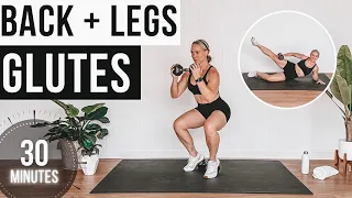 30 MIN BACK, LEG & GLUTE SCULPT | Follow Along Workout with Dumbbells | No Repeat