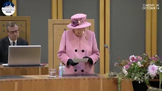 Britain's Queen Elizabeth opens Welsh parliament