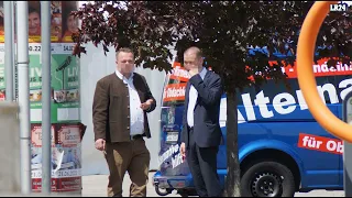 Beim Bundesparteitag der AfD in Riesa.