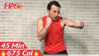 45 Min Ultimate Cardio Kickboxing Workout - MMA Training & UFC Kickbox Workout Class for Women & Men