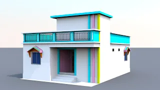 3 bedroom house plans indian style  | 26×35 small home planing ideas in 3d | village home plan