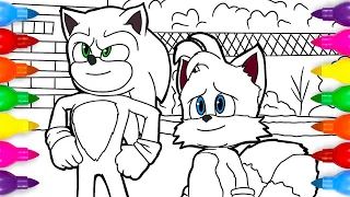Sonic and Tails Coloring Pages | Knuckles 2024
