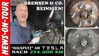 234.000 Km ⚡️ Tesla. BREMSEN REINIGEN! Tesla Gutachter Müller legt Hand an |  Model S Performance