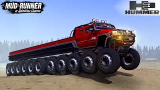 Spintires: MudRunner - HUMMER H2 22X22 Longest Car Off-road Driving