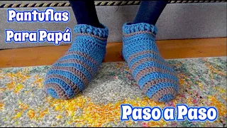 PAPÁ Merece un Regalo  Pantuflas a Crochet 👔 solo 150 g