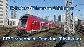 Twindexx-Führerstandsmitfahrt Riedbahn Mannheim-Frankfurt (RE70)