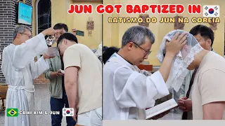 After 35 years, Jun was baptized into the Catholic Church in Korea