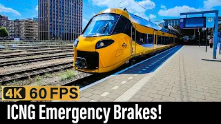 Train Cab Ride NL / ICNG Emergency Brakes / Rotterdam - Breda - Eindhoven / ICNG / August 2023