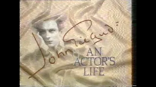 John Gielgud An Actor's Life episode 2 TVS Production for CH4 7th August 1988