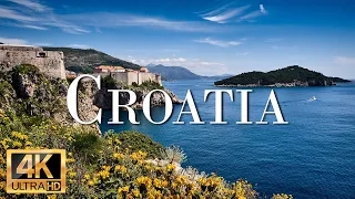 FLYING OVER CROATIA (4K UHD) Amazing Beautiful Nature Scenery with Relaxing Music | 4K ULTRA HD